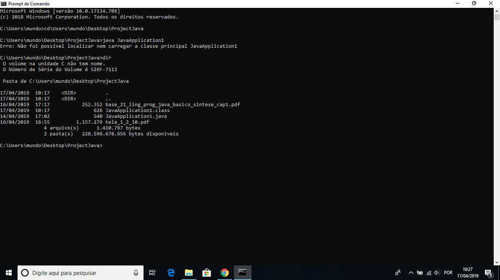 Aula 04 - Criando Arquivo Java, Compilando e Executando no Prompt de  Comando 