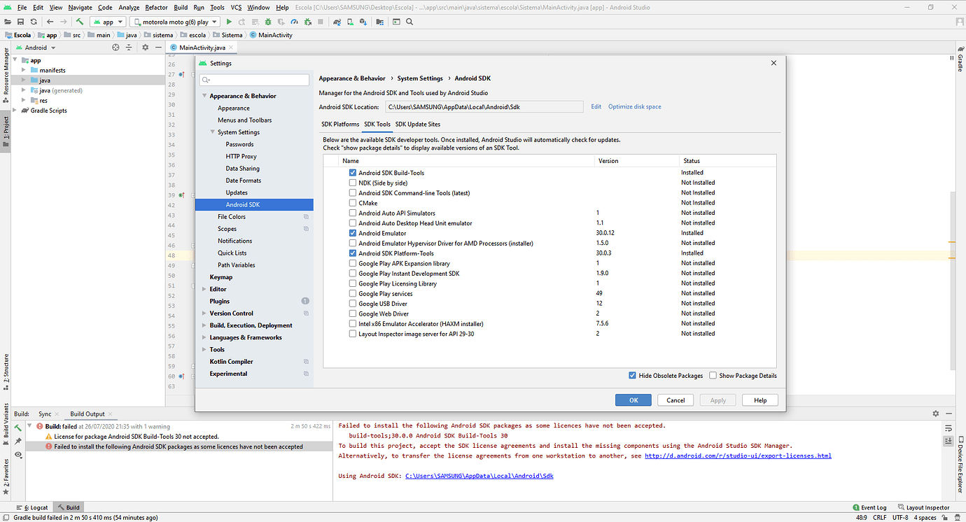 android studio sdk manager missing from tools menu