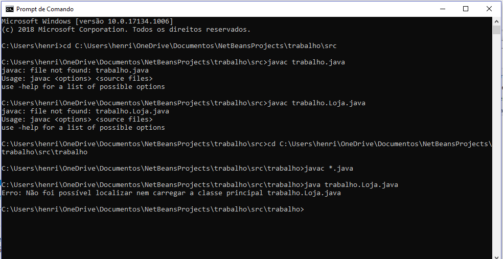 Solução para erro Não foi possível localizar nem carregar a classe  principal no JAVA